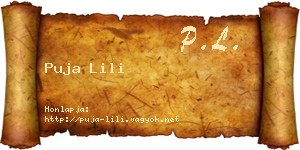 Puja Lili névjegykártya