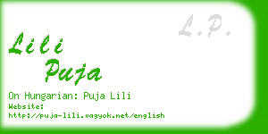 lili puja business card